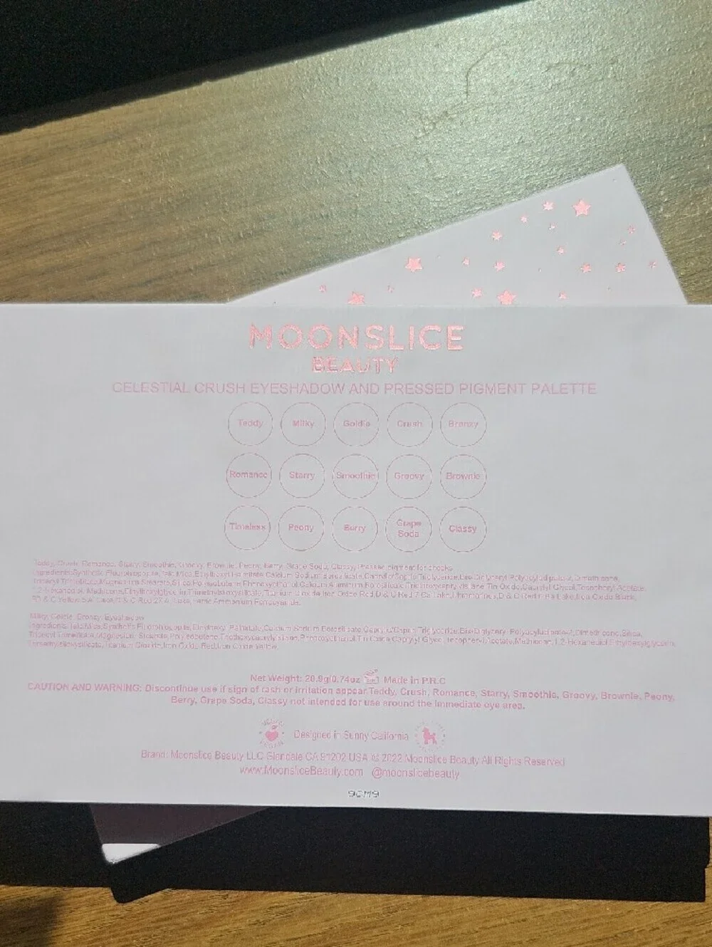NIB Moonslice Beauty Celestial Crush Eyeshadow And Pressed Pigment Palette